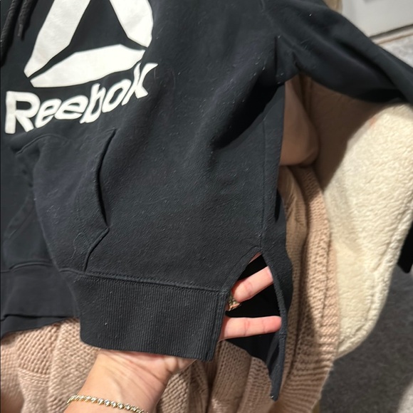 Reebok Black Pullover Hoodie- women's small - Picture 4 of 5